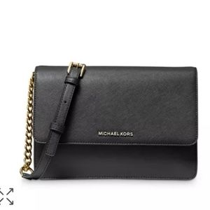 Michael Kors Lg Gusset Crossbody Leather